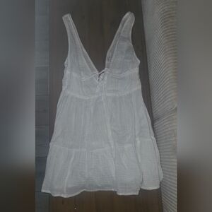 Y2K Hollister White Gauze Peplum Top XS